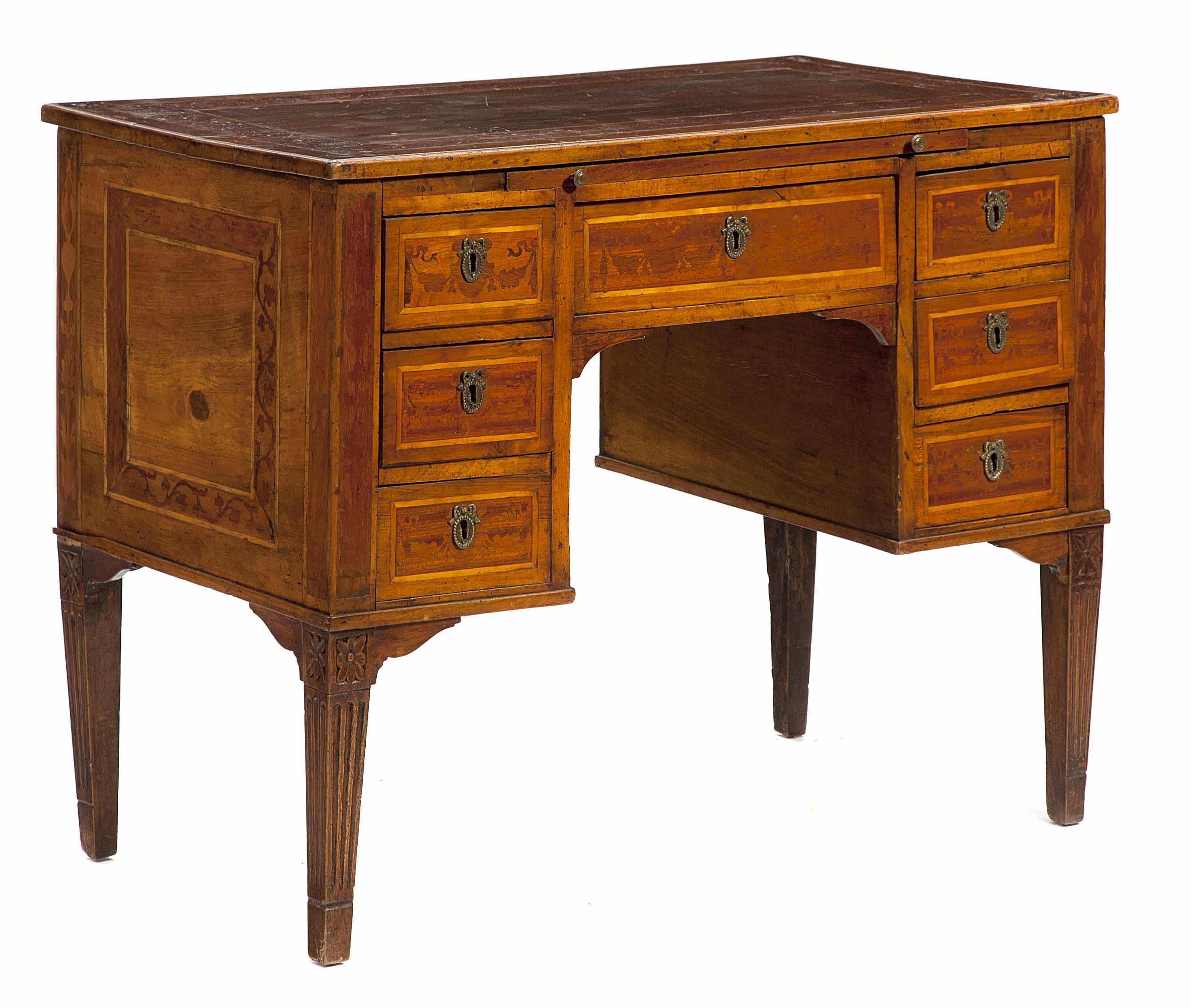 Appraisal: An Italian Neoclassical style inlaid desk height in width in