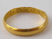 Appraisal: A high carat gold posy ring probably th century makers