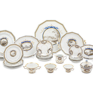 Appraisal: A Nymphenberg Porcelain Fantasie Dinner Service Early th Century comprising