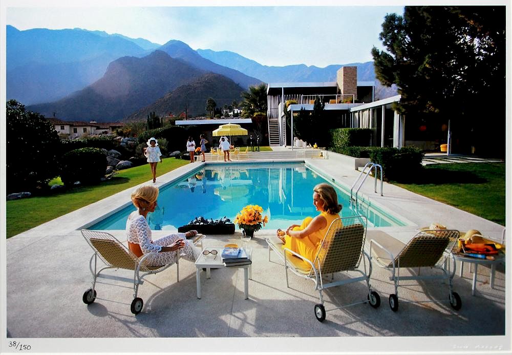 Appraisal: Slim Aarons - Slim Aarons - Poolside Gossip Printed Later