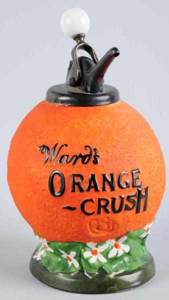 Appraisal: Figural Orange Crush Ceramic Syrup Dispenser Circa s with original