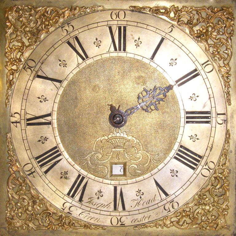 Appraisal: Thirty hour longcase clock movement with latched plates the square