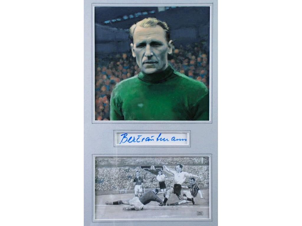 Appraisal: CHRIS SIMS twentieth century ACRYLIC'Bert Trautmann' signed x cm x