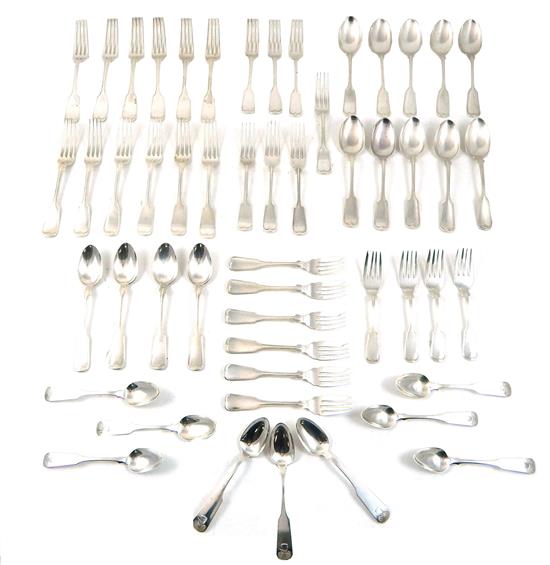 Appraisal: STERLING silver flatware by various makers including Gorham fifty-two pieces