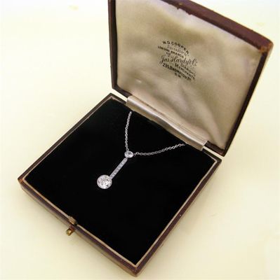 Appraisal: A diamond pendant The circular cut diamond weighs approximately ct