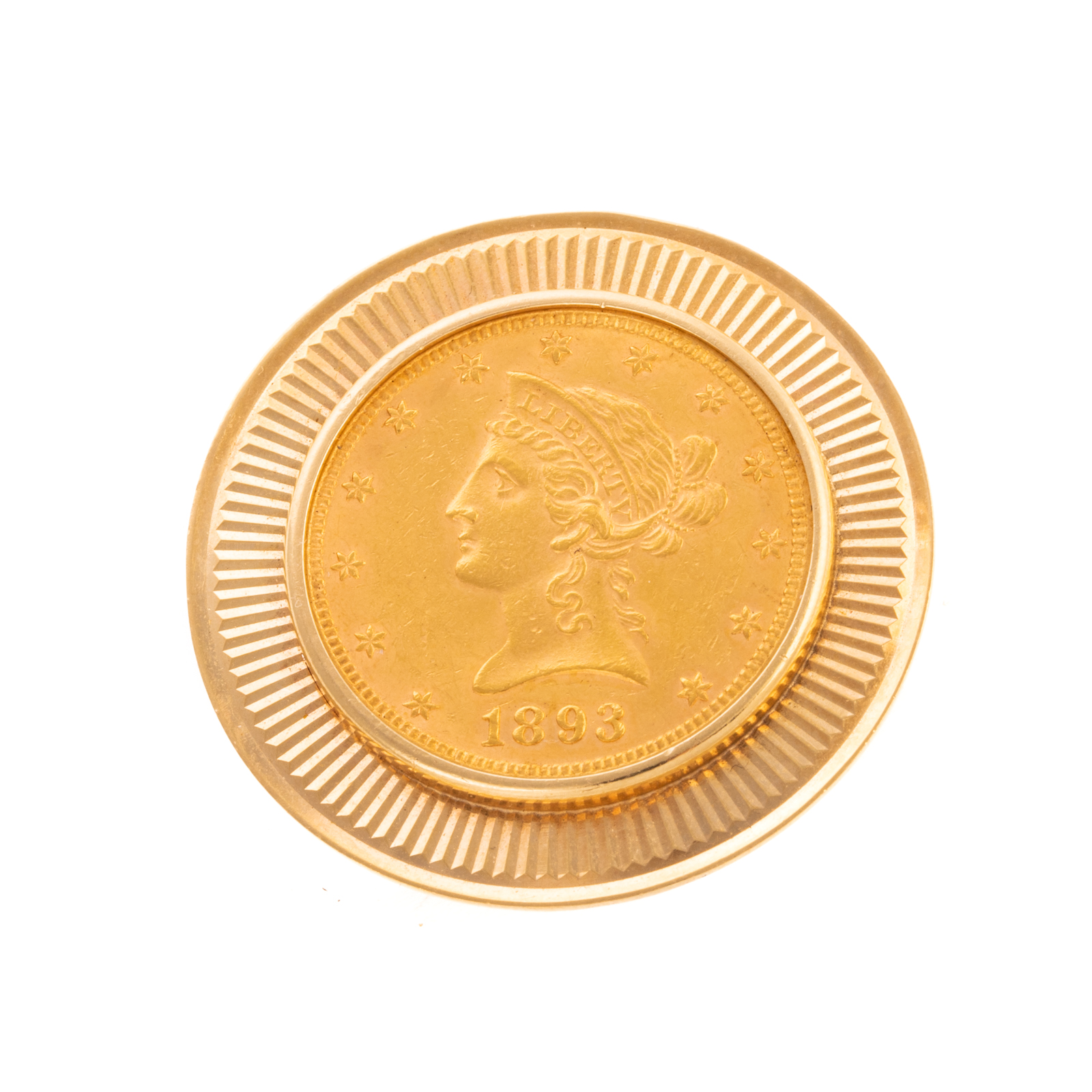 Appraisal: AN LIBERTY HEAD EAGLE GOLD COIN PIN Liberty head eagle