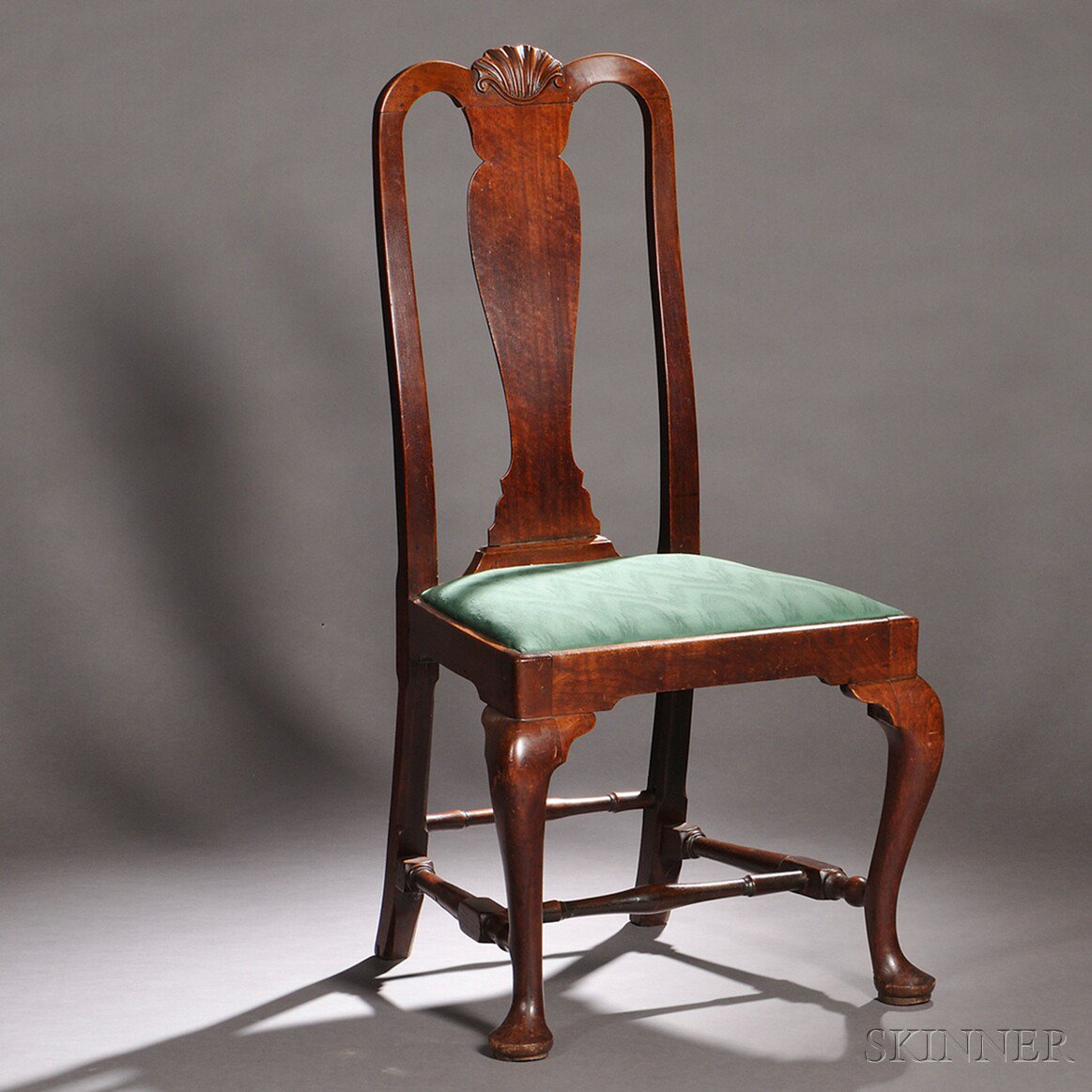 Appraisal: Carved Walnut Side Chair probably Boston Massachusetts c - the