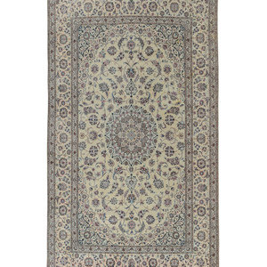 Appraisal: A Nain Silk and Wool Blend Rug Second Half th