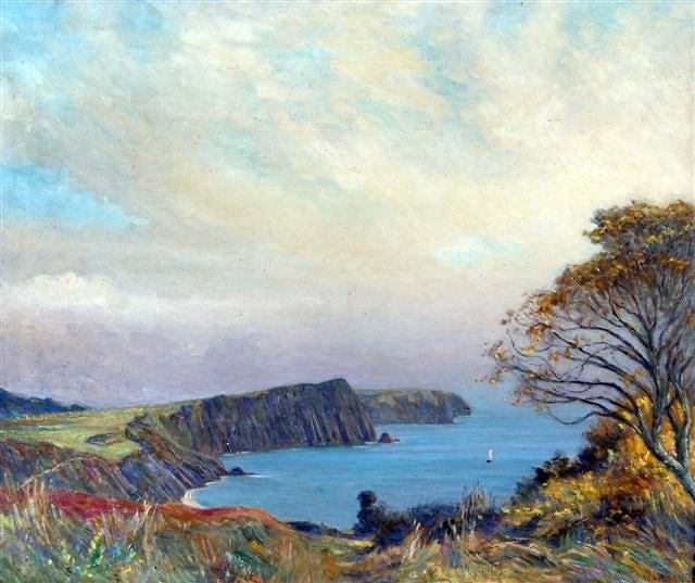 Appraisal: WILLIAM AUGUSTUS RIXON British - 'Lydstep Bay Tenby' signed and