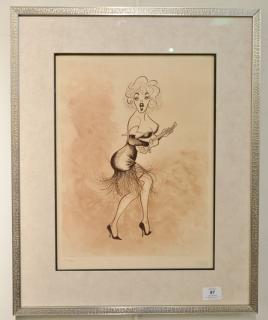 Appraisal: Al Hirschfeld - etching of Marilyn Monroe signed in pencil