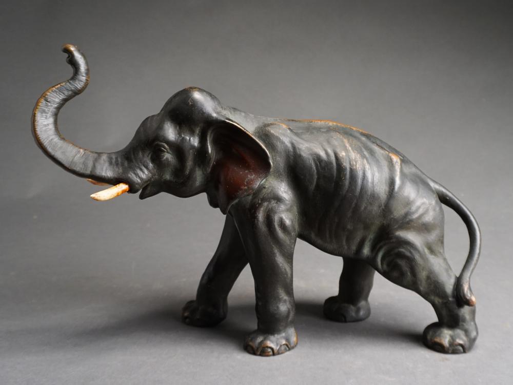 Appraisal: Bronzed Clad Figure of an Elephant H in cm