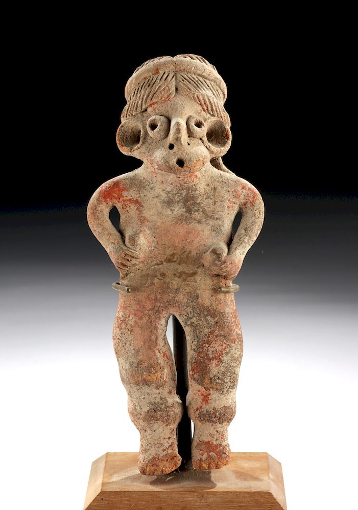 Appraisal: West Mexican Terracotta Female Whistling Figure Pre-Columbian West Mexico possibly