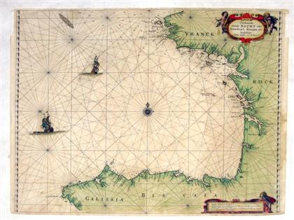 Appraisal: piece Hand-Colored Engraved Sea Chart Goos Pieter Paskaerte vande Bocht