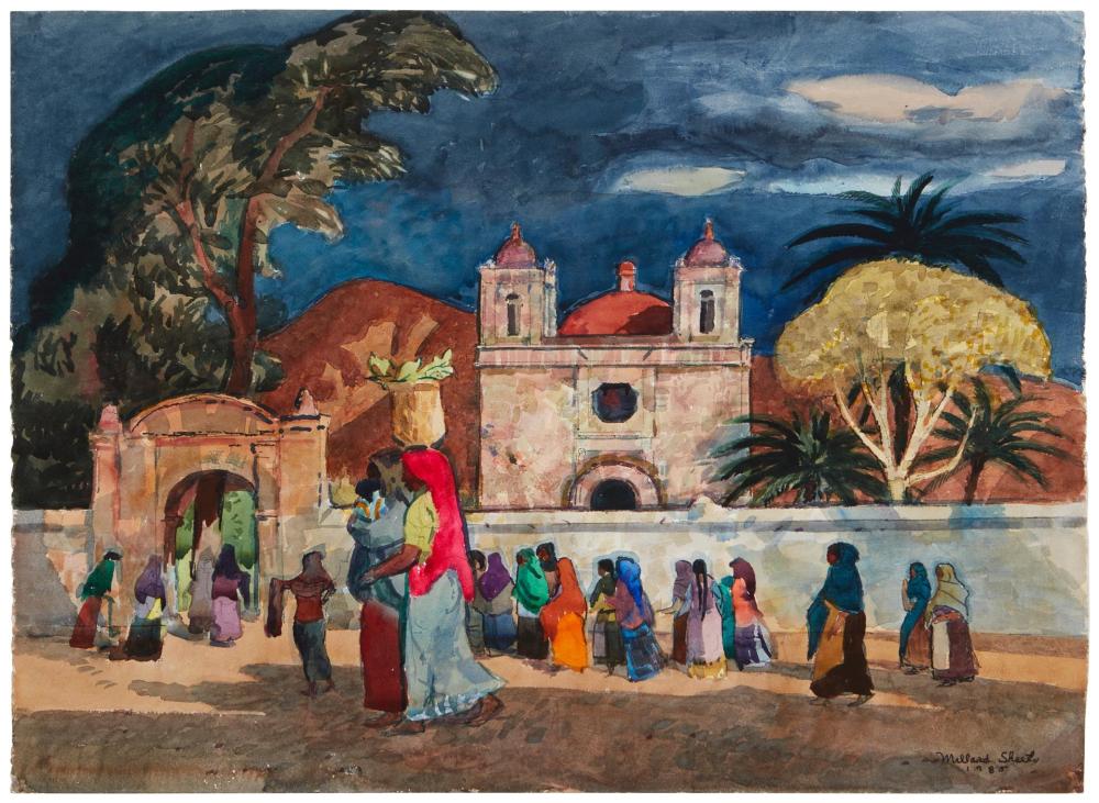 Appraisal: Millard Owen Sheets - Gualala CA Ladies of Jaliaza Watercolor