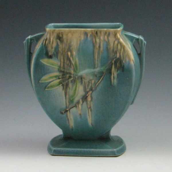 Appraisal: Roseville Moss Pillow Vase blue marked Roseville - '' and