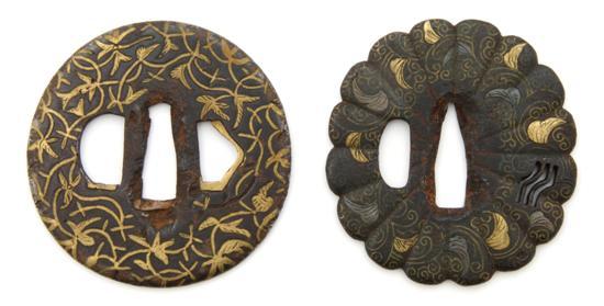 Appraisal: A Group of Two Iron Tsuba Kokei Yoshiro the first