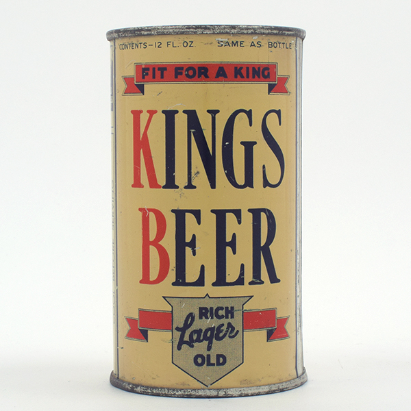 Appraisal: Kings Beer Opening Instruction Flat Top - Reference USBC -