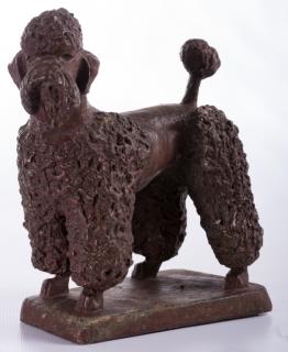 Appraisal: Austin Productions Iron Poodle Statue Statue of a poodle on