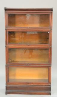 Appraisal: Mahogany four section stacking bookcase ht in wd in dp