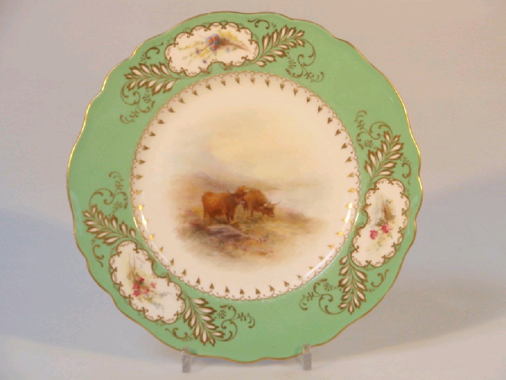 Appraisal: A Royal Worcester porcelain plate painted by Harry Stinton with