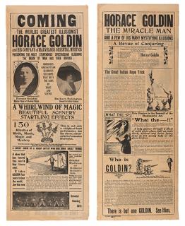 Appraisal: GOLDIN HORACE HYMAN ELIAS GOLDSTEIN The World s Greatest Illusionist