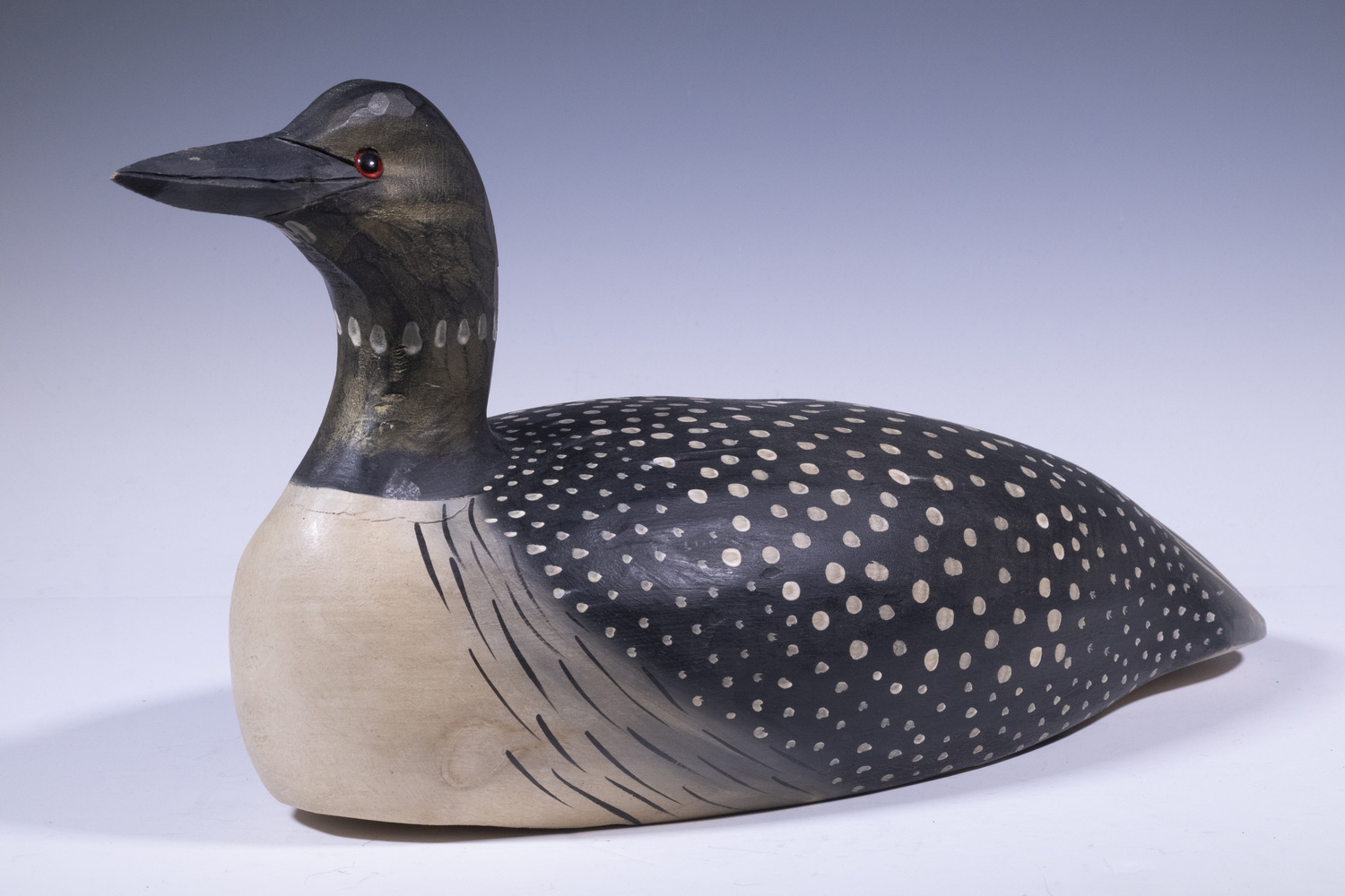 Appraisal: LOON DECOY BY JIMMY BOWDEN CHINCOTEAGUE VA Hand Carved and