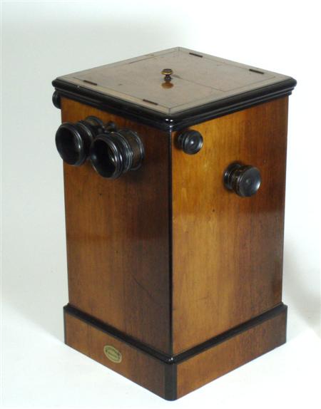 Appraisal: A th century mahogany stereoscope By C Eckenrath Berlin of