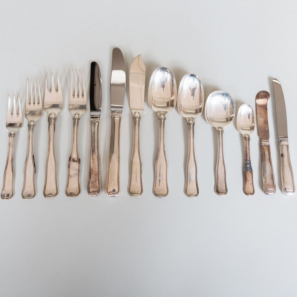 Appraisal: Georg Jensen Silver Flatware Service for Eight in the 'Old