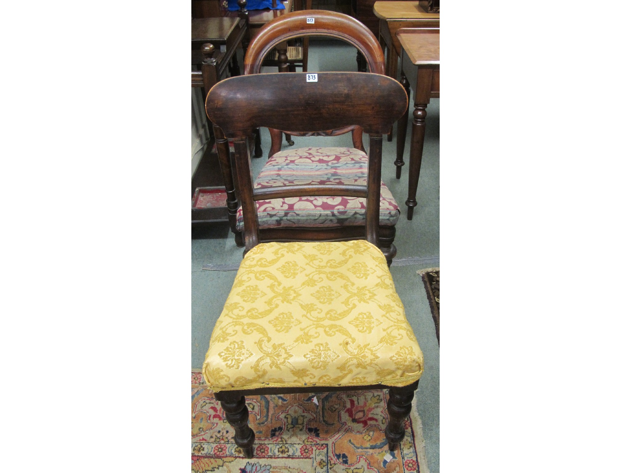 Appraisal: Five assorted Victorian dining chairs