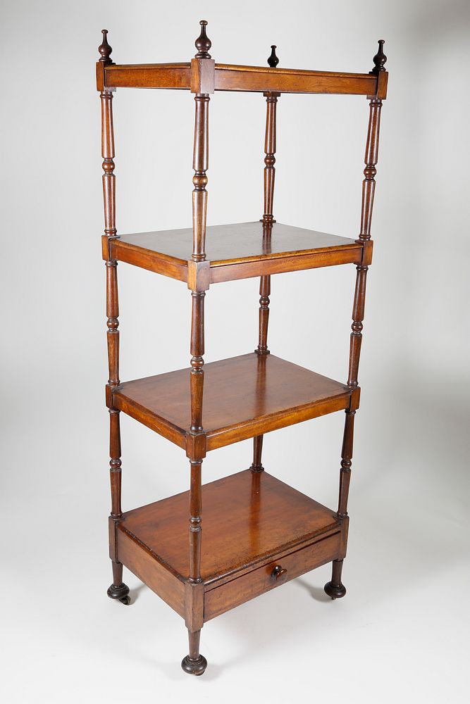 Appraisal: Regency Four-tier Mahogany Etagere circa Regency Four-tier Mahogany Etagere circa