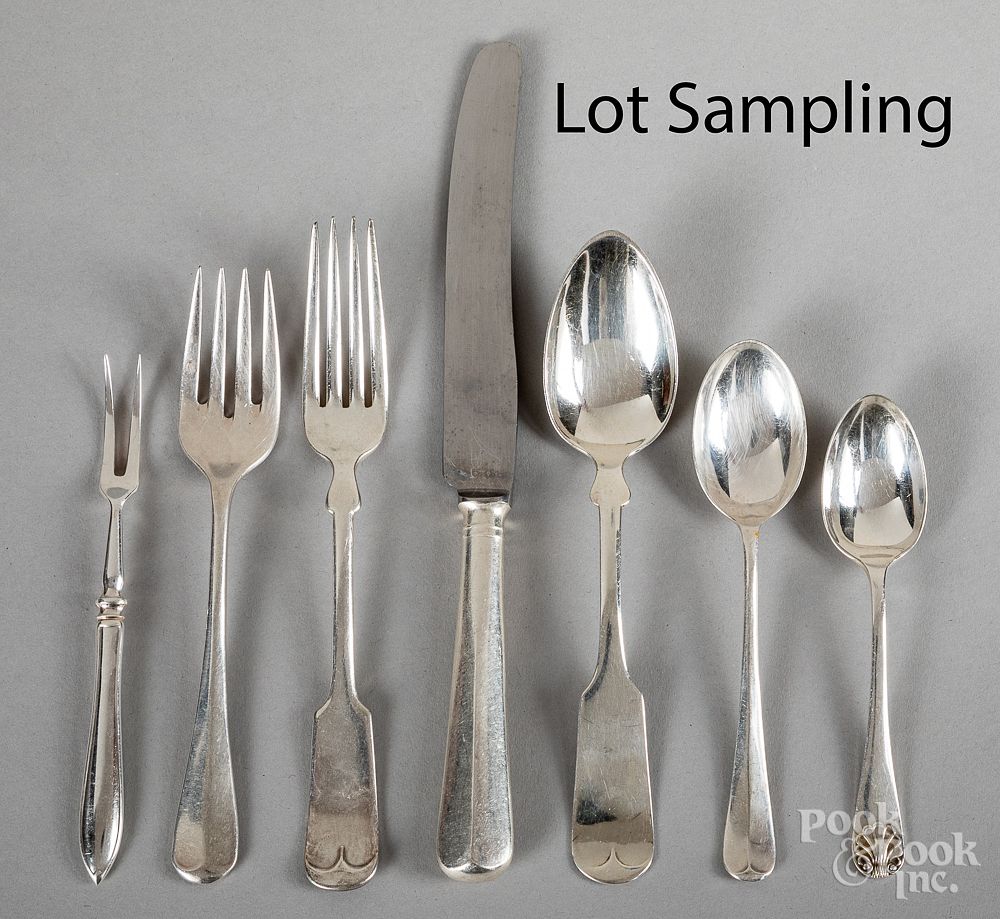 Appraisal: Silver plated flatware and two chests Silver plated flatware and