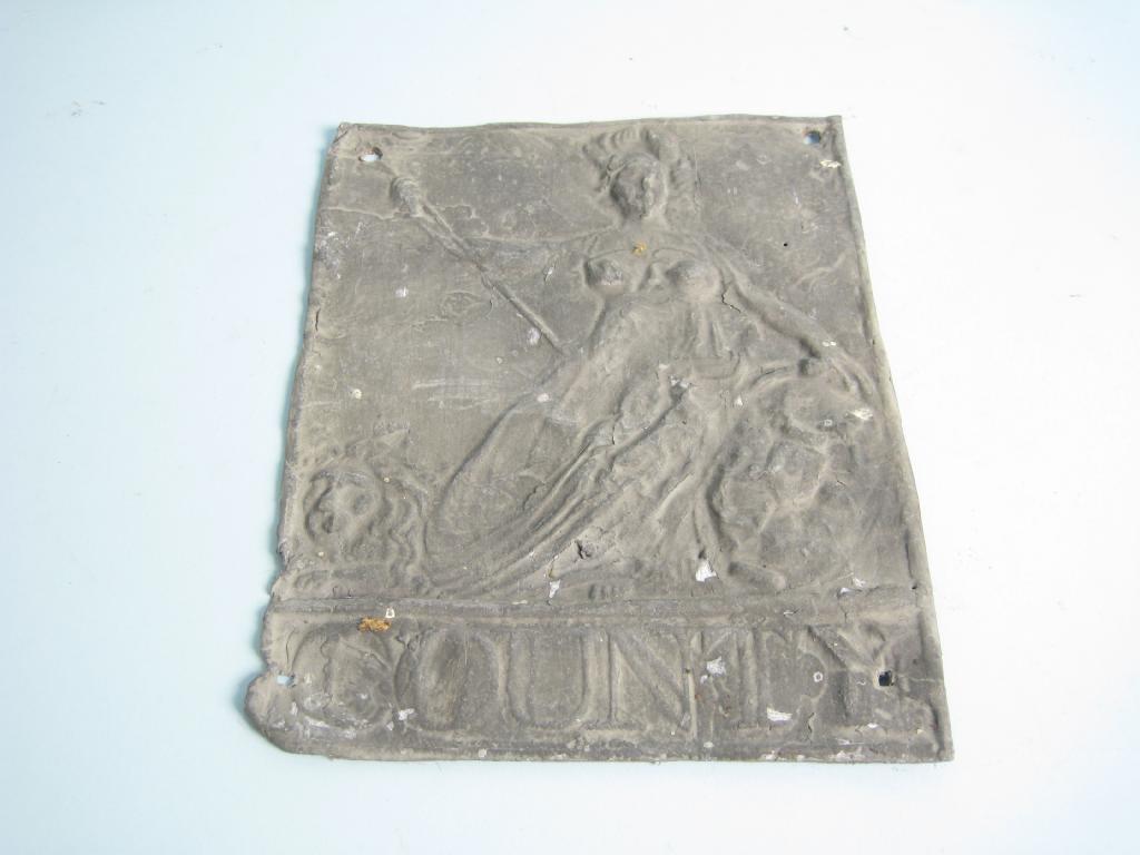 Appraisal: Two lead Fire Plaques