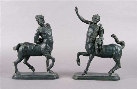 Appraisal: A Pair of Bronze Figures of the Furietti Centaurs Height