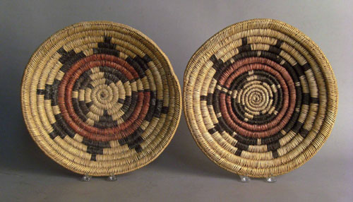 Appraisal: Two Navajo wedding baskets d