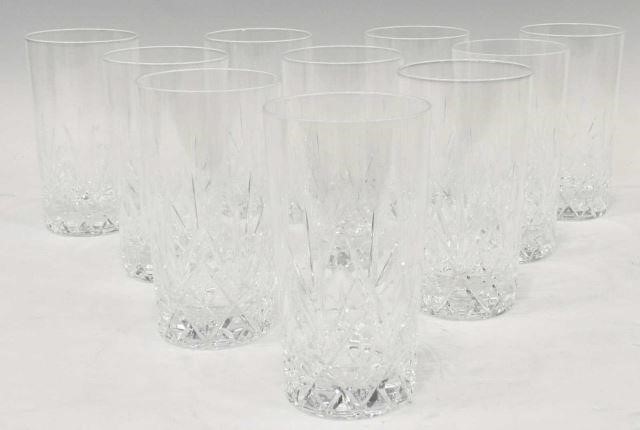 Appraisal: lot of Glass highball tumblers with fan motif approx h