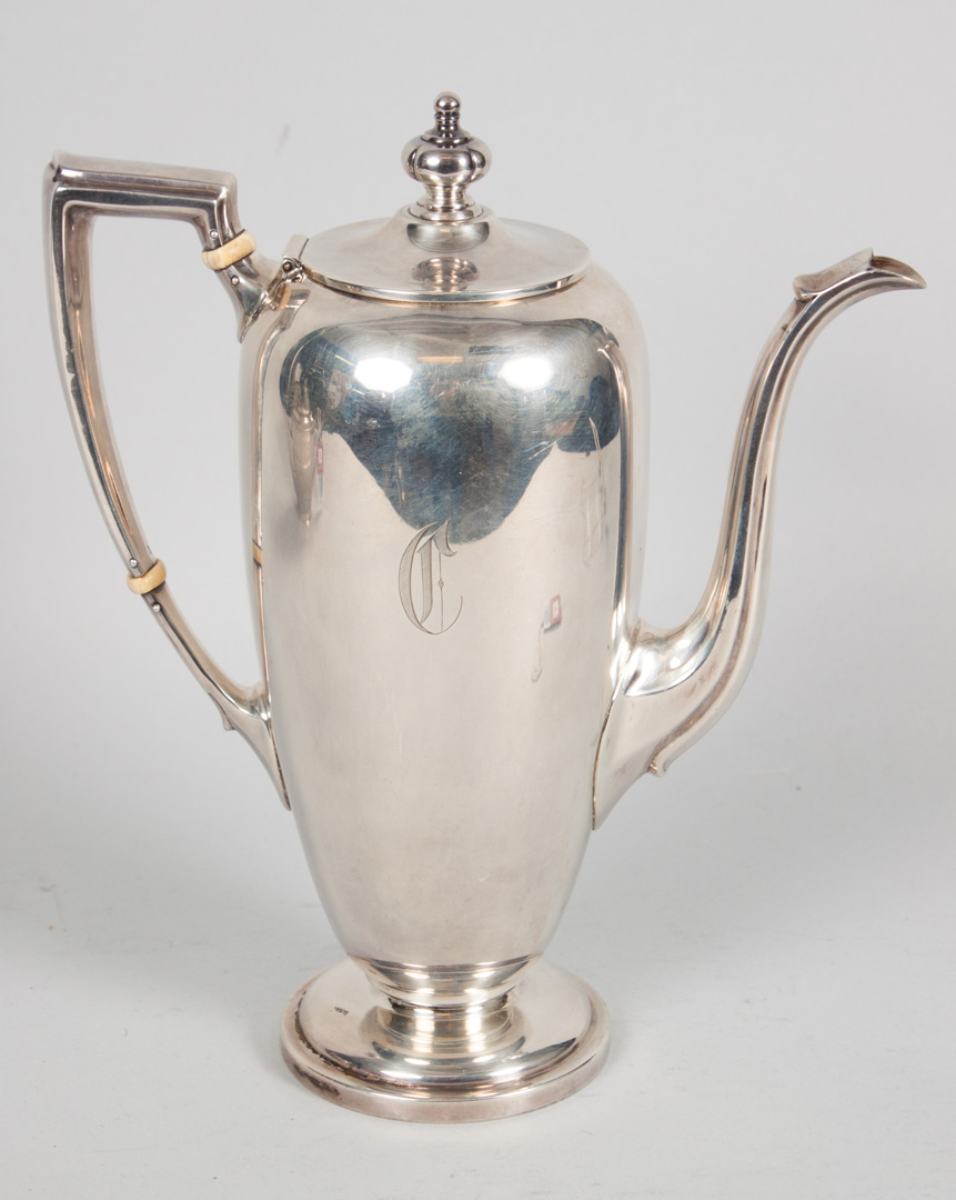 Appraisal: Dominick Haff sterling silver coffee pot pattern in H pint