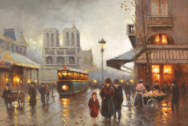 Appraisal: YURI KUZMIN RUSSIAN B x Paris Place St Michel -