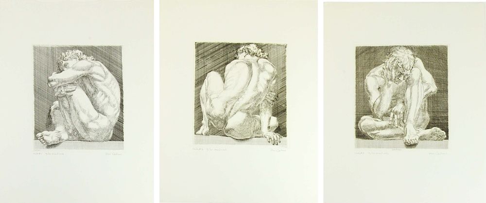 Appraisal: PAUL CADMUS AMERICAN - Lot of Three Etchings Nudo -