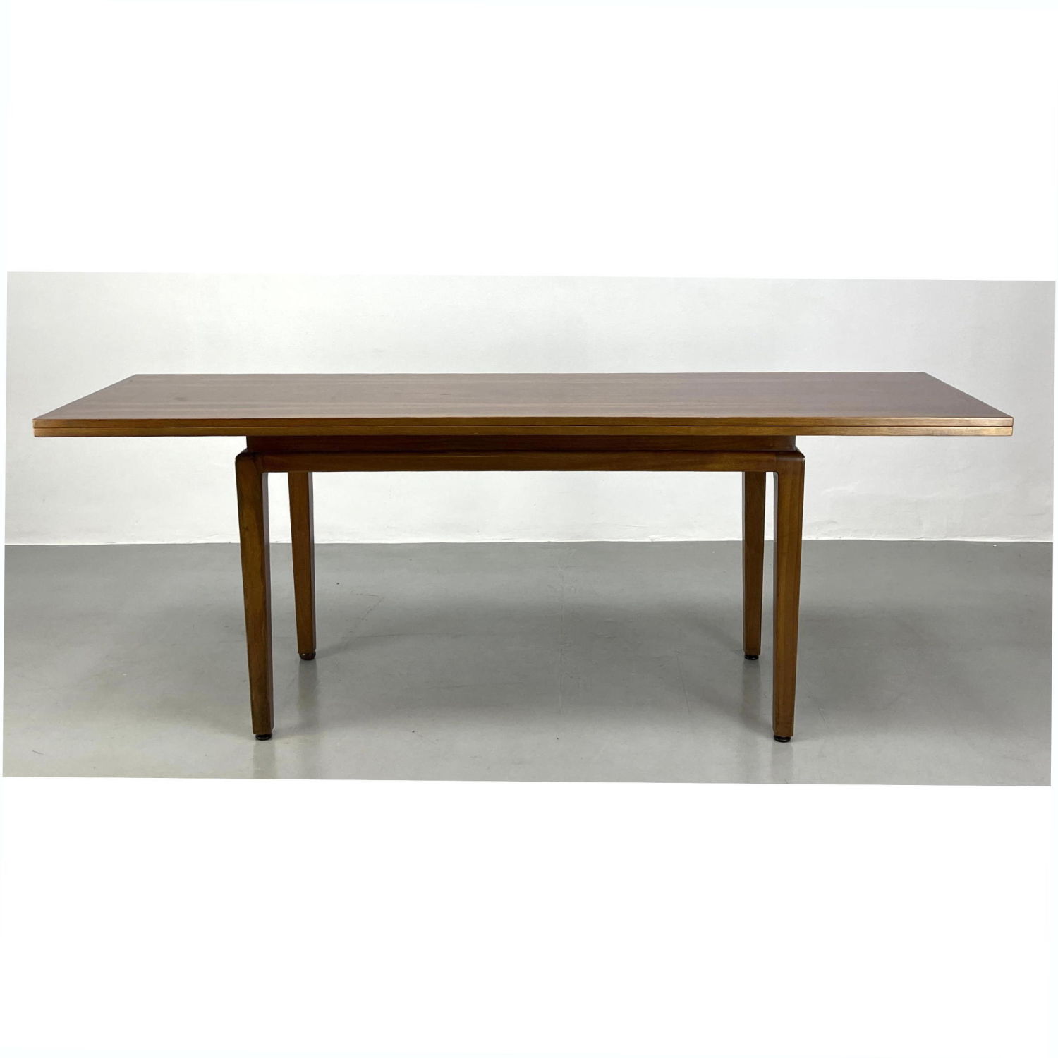 Appraisal: JENS RISOM Flip Top Dining Table Top flips open to