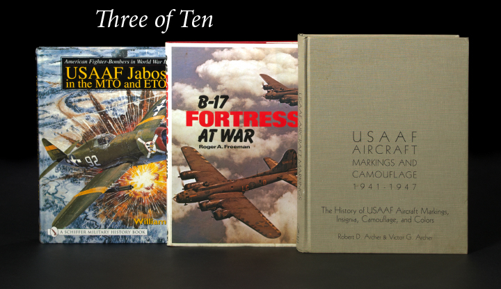 Appraisal: Ten Books on World War II Aircraft including Famous Fighters