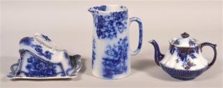 Appraisal: Various Pieces of Flow Blue China Water pitcher measures -