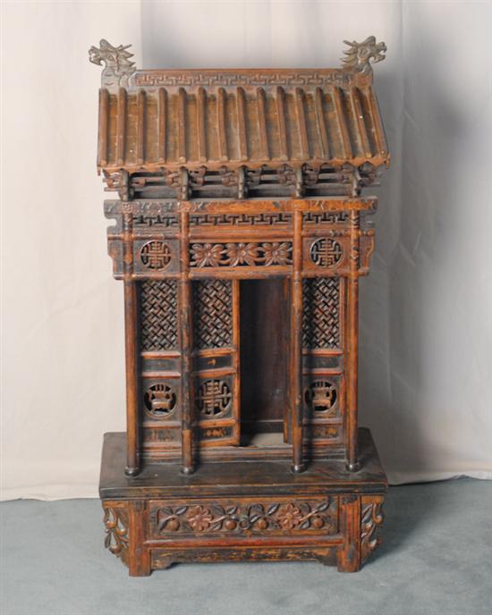 Appraisal: A Chinese Household Shrine in the form of a house