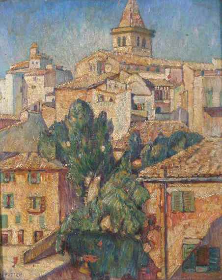 Appraisal: William J Potter CT - St Michel-Palma Mallorca oil on