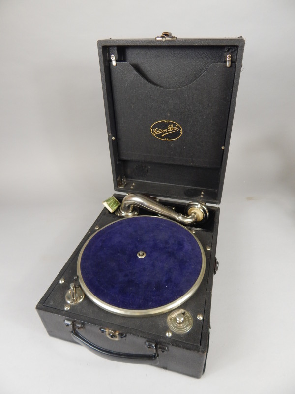 Appraisal: An Edison Bell wind up portable gramophone cm wide