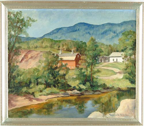 Appraisal: GEORGIA W BALCH American - VERMONT LANDSCAPE Oil on canvas