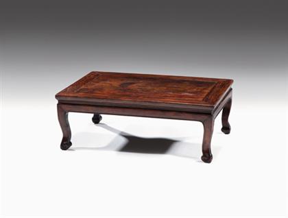 Appraisal: Chinese Huanghuali kang table th century The rectangular single plank