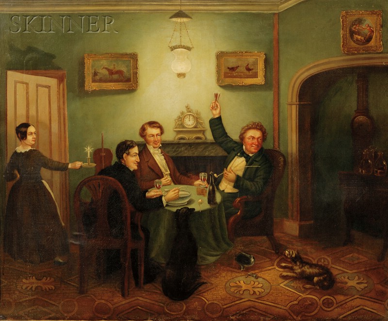 Appraisal: Attributed to William Roos British - New Year Toast Signed