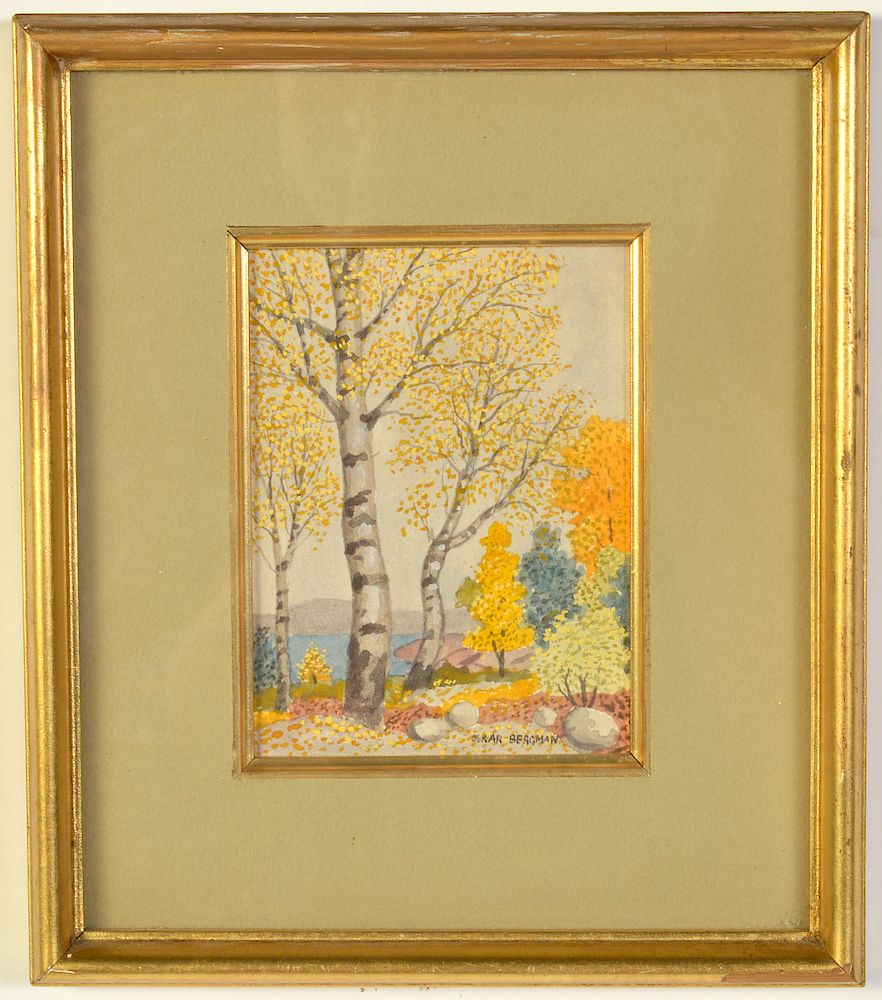 Appraisal: Oskar Bergman W C 'Autumn Birch Trees' Oskar Bergman Sweden