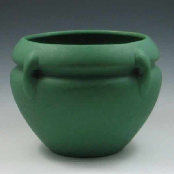 Appraisal: Roseville Matte Green Jardiniere unmarked fine hairline with tiny glaze