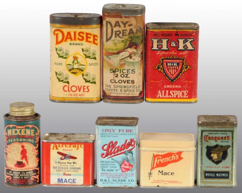 Appraisal: Lot of Spice Tins Description Nice grouping with several hard-to-find